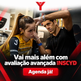 Avaliação INSCYD CTAD: técnico recolhe amostra na orelha de uma atleta; convite à marcação