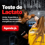Teste de lactato com recolha de amostra na orelha de uma atleta